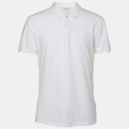 Versace White Cotton Polo Shirt L - Versace - Modalova