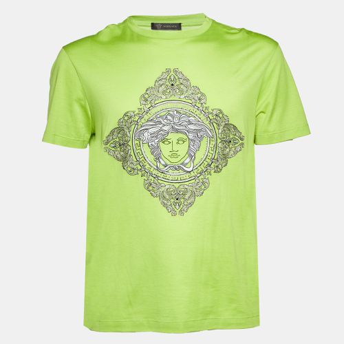 Medusa Embellished Cotton T-Shirt M - Versace - Modalova