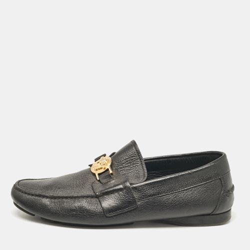 Versace Black Leather Medusa Buckle Loafers Size 43 - Versace - Modalova