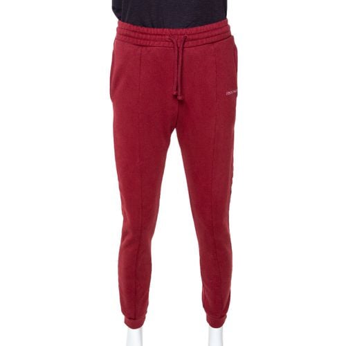 Vetements Brick Red Cotton Embroidered Logo Detail Track Pants M - Vetements - Modalova