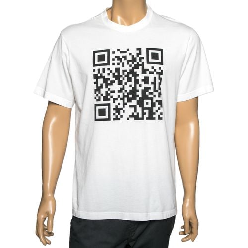 Vetements White Cotton Qr Code Printed Crew Neck T-Shirt M - Vetements - Modalova