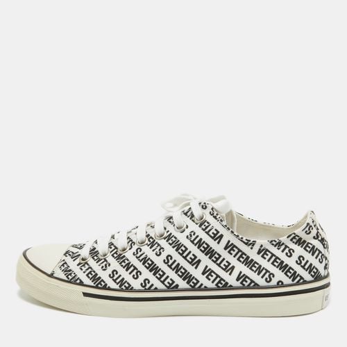 Vetements Black/White Logo Print Canvas Low Top Sneakers Size 41 - Vetements - Modalova