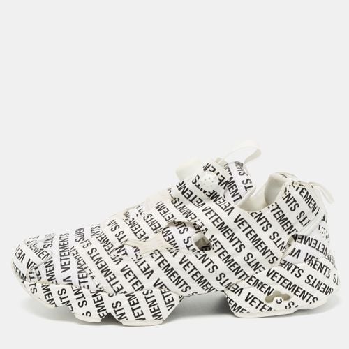 Vetements White/Black Monogram Fabric Instapump Fury Sneakers Size 42.5 - Vetements - Modalova