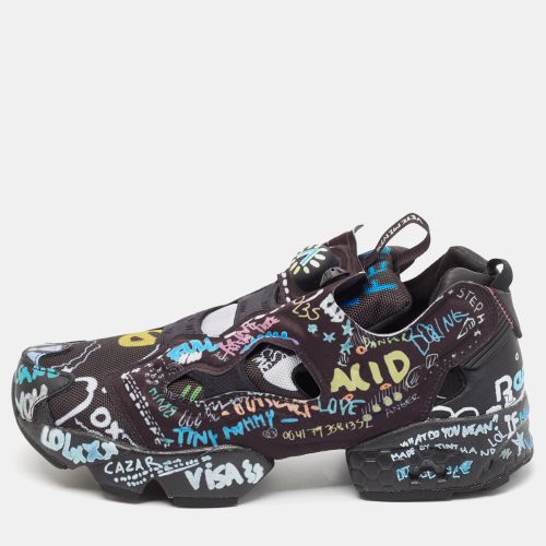 Vetements x Reebok Black Graffiti Fabric Instapump Fury Sneakers Size 40 - Vetements - Modalova