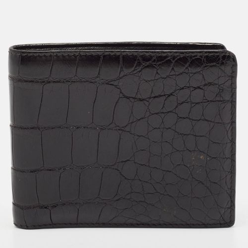 Yves Saint Laurent Black Crocodile Bifold Wallet - Yves Saint Laurent - Modalova