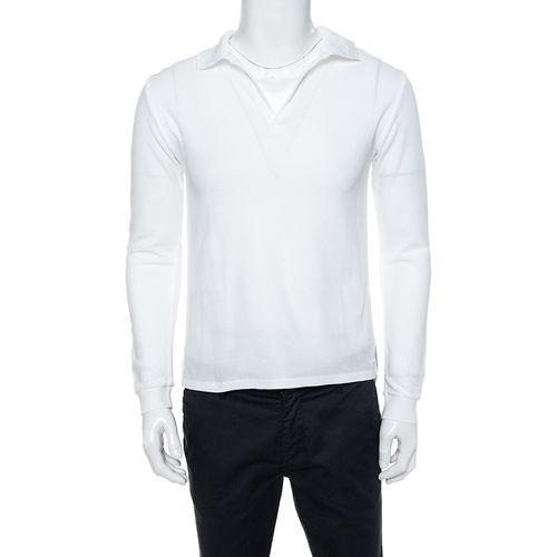 Yves Saint Laurent White Cotton Long Sleeve Polo T-Shirt XL - Yves Saint Laurent - Modalova