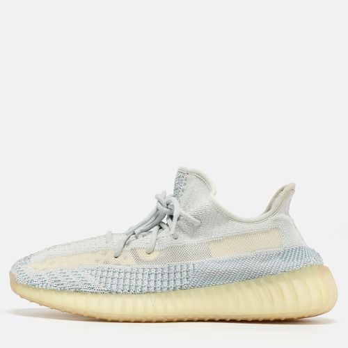 X Adidas /White Knit Fabric Boost 350 V2 Cloud White Low Top Sneakers Size 45 1/3 - Yeezy - Modalova