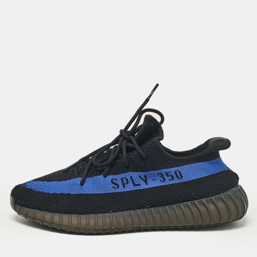 Yeezy x Adidas Black/Blue Knit Fabric Boost 350 V2 Dazzling Blue Sneakers Size 47 2/3 - Yeezy - Modalova