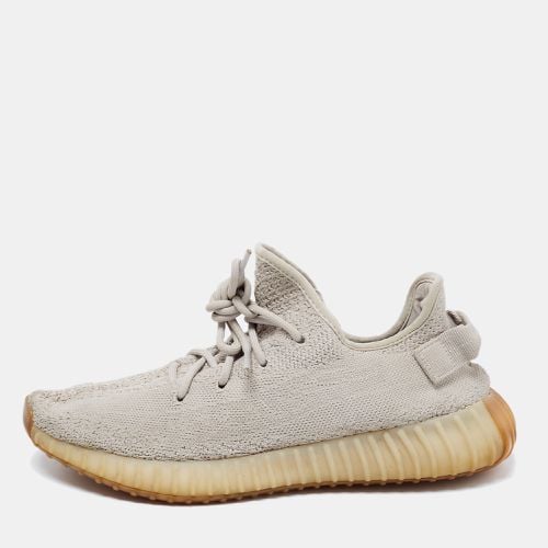 Yeezy x Adidas Grey Knit Fabric Boost 350 V2 Sesame Sneakers Size 43 2/3 - Yeezy x Adidas - Modalova