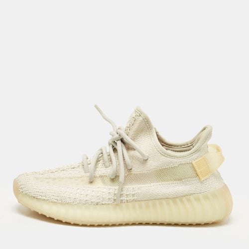 Yeezy x Adidas Off White Knit Fabric Boost 350 V2 Light Sneakers Size 38 - Yeezy x Adidas - Modalova