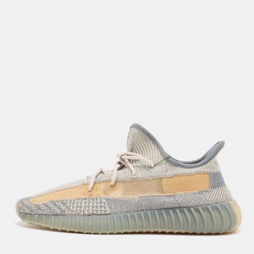 Yeezy x Adidas Grey/Beige Knit Fabric Boost 350 V2 Israfil Sneakers Size 49 1/3 - Yeezy x Adidas - Modalova