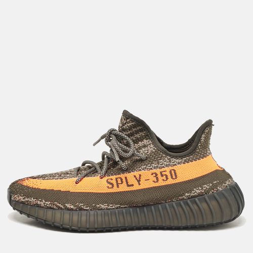 Yeezy x Adidas Green Knit Fabric Boost 350 V2 Carbon Beluga Sneakers Size 43 1/3 - Yeezy x Adidas - Modalova