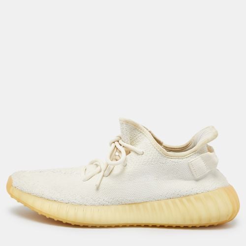 Yeezy x Adidas Cream Knit Fabric Boost 350 V2 Cream Sneakers Size 42 2/3 - Yeezy x Adidas - Modalova