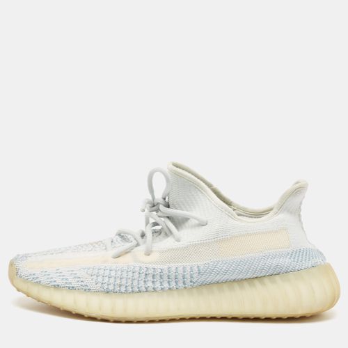 White Knit Fabric Boost 350 V2 Cloud White Sneakers Size 43 1/3 - Yeezy x Adidas - Modalova