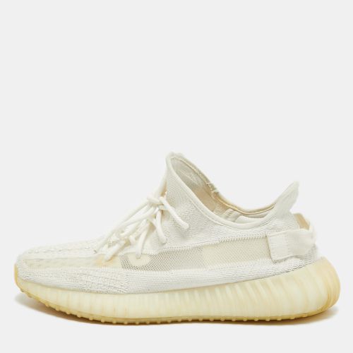 Yeezy x Adidas White Knit Fabric Boost 350 V2 White Sneakers Size 44 - Yeezy x Adidas - Modalova