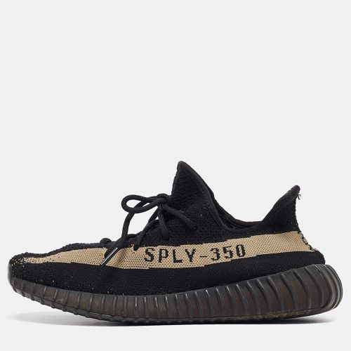 Yeezy x Adidas Black Knit Fabric Boost 350 V2 Core Black Sneakers Size 45 1/3 - Yeezy x Adidas - Modalova