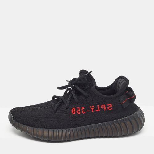 Yeezy x Adidas Black Knit Fabric Boost 350 V2 Black Red Sneakers 38 2/3 - Yeezy x Adidas - Modalova