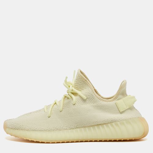 Light Knit Fabric Boost 350 V2 Butter Sneakers Size 46 - Yeezy x Adidas - Modalova