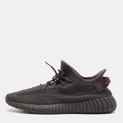 Yeezy x Adidas Black Knit Fabric Boost 350 V2 Black (Non-Reflective) Sneakers Size 46 2/3 - Yeezy x Adidas - Modalova