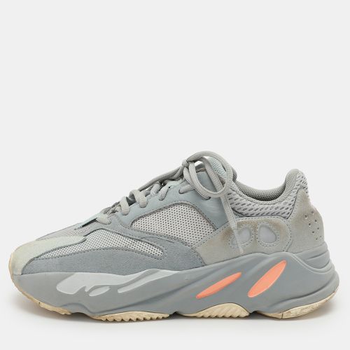 Yeezy x Adidas Grey Leather and Mesh Boost 700 'Inertia' Low Top Sneakers Size 40 - Yeezy x Adidas - Modalova