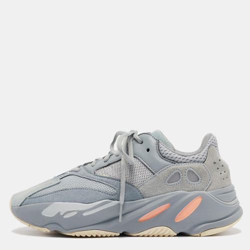 Yeezy x Adidas Grey/Blue Suede and Mesh Boost 700 Inertia Sneakers Size 42 - Yeezy x Adidas - Modalova