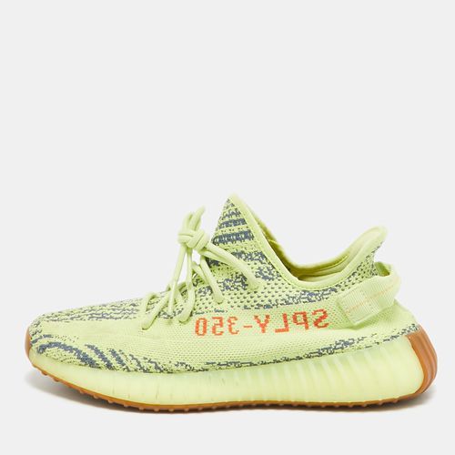 Yeezy x Adidas Yellow Knit Fabric Boost 350 V2 Semi Frozen Yellow Sneakers Size 42 - Yeezy x Adidas - Modalova