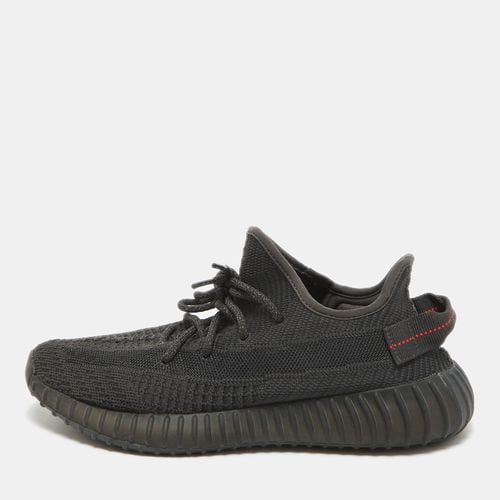 Yeezy x Adidas Black Knit Fabric Boost 350 V2 Static Black Sneakers 42 - Yeezy x Adidas - Modalova