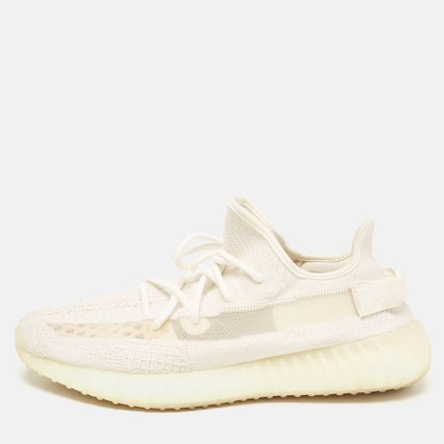 Yeezy x Adidas Off White Knit Fabric Boost 350 V2 Bone Sneakers Size 46 2/3 - Yeezy x Adidas - Modalova