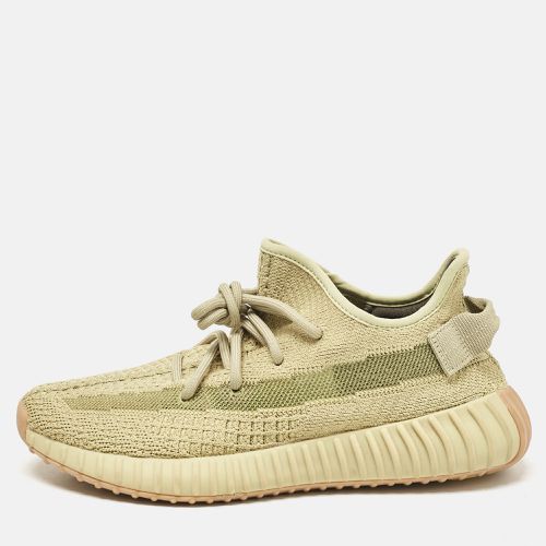 Yeezy x Adidas Green Knit Fabric Boost 350 V2 Sulfur Sneakers Size 38 2/3 - Yeezy x Adidas - Modalova