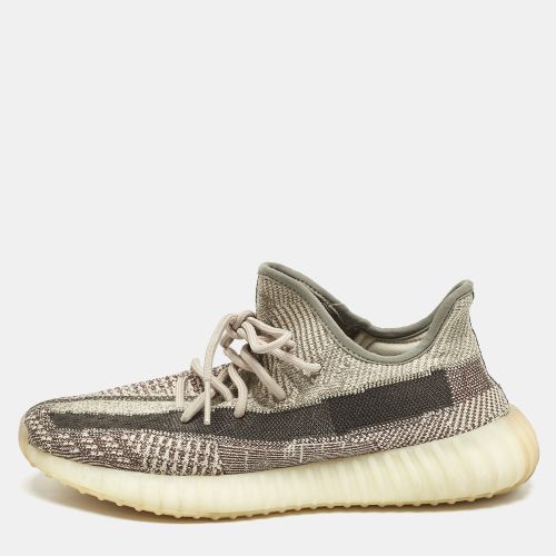Yeezy x Adidas Beige/Brown Knit Fabric Boost 350 V2 Zyon Sneakers Size 43 1/3 - Yeezy x Adidas - Modalova