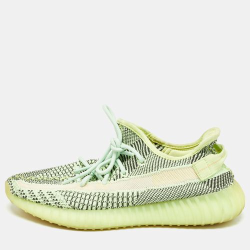 Yeezy x Adidas Neon Yellow Knit Fabric Boost 350 V2 Semi Frozen Yellow Sneakers Size 43 2/3 - Yeezy x Adidas - Modalova