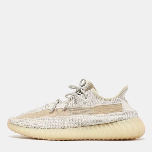 Yeezy x Adidas White/Green Knit Fabric Boost 350 V2 Cloud White Reflective Sneakers Size 44 2/3 - Yeezy x Adidas - Modalova