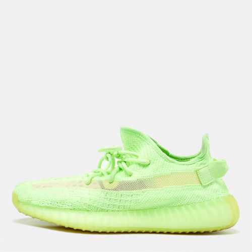 Yeezy x Adidas Green Knit Fabric Boost 350 V2 "GID' Glow Sneakers Size 41.5 - Yeezy x Adidas - Modalova