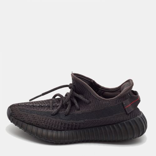 Yeezy x Adidas Black Knit Fabric Boost 350 V2 Black Non-Reflective Sneakers Size 36 2/3 - Yeezy x Adidas - Modalova