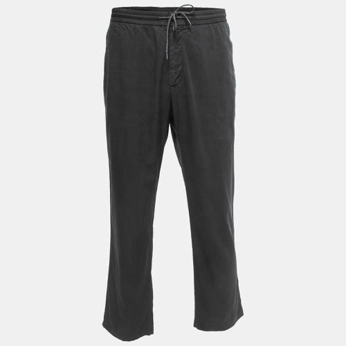 Z Zegna Black Cotton Blend Drawstring Waist Trousers XXL - Z Zegna - Modalova