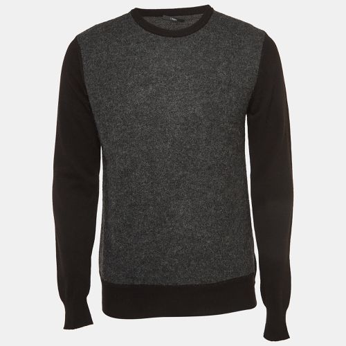 Z Zegna Black/Grey Knit Crew Neck Sweatshirt XL - Z Zegna - Modalova