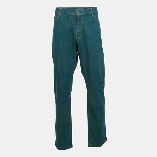 Z Zegna Teal Blue Denim Slim Fit Jeans 4XL Waist 44" - Z Zegna - Modalova