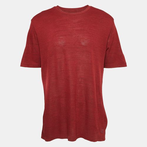 Z Zegna Dark Red Wool Round Neck T-Shirt XXL - Z Zegna - Modalova