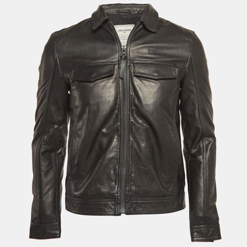 Zadig & Voltaire Black Leather Zip Front Jacket S - Zadig & Voltaire - Modalova