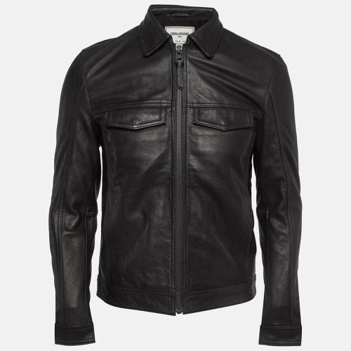 Zadig & Voltaire Black Leather Zip Front Jacket S - Zadig & Voltaire - Modalova