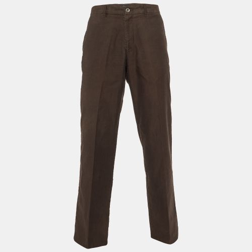 Zegna Sport Brown Cotton Regular Fit Pants L/Waist 34" - Zegna Sport - Modalova