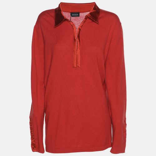 Basler Red Stretch Knit Long Sleeve Sweater XL - Basler - Modalova