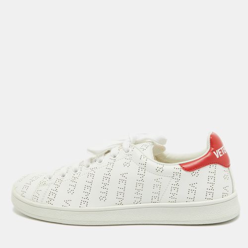 Vetements White Perforated Leather Low Top Sneakers Size 38 - Vetements - Modalova