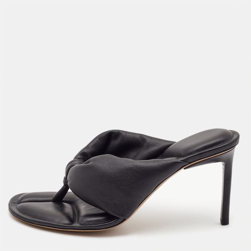 Jacquemus Black Leather Marathon Running Mules Size 38 - Jacquemus - Modalova