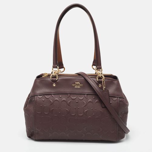 Coach Plum Signature Leather Mini Brooke Carryall Satchel - Coach - Modalova