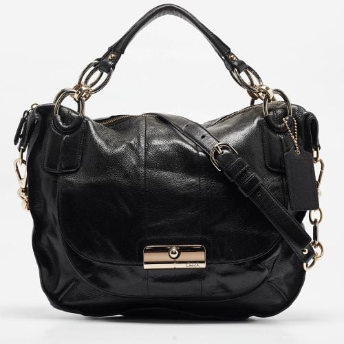 Coach Black Glossy Leather Kristin Shoulder Bag - Coach - Modalova