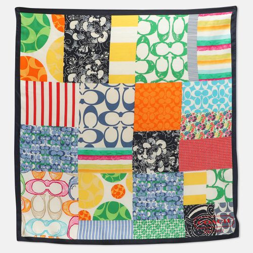 Coach Multicolor Printed Silk Patchwork Scarf - Coach - Modalova