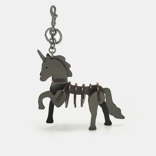 Coach Grey Leather Medium Uni Puzzle Bag Charm - Coach - Modalova