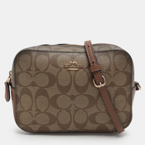 Coach Brown Signature Coated Canvas and Leather Crossbody Bag - Coach - Modalova