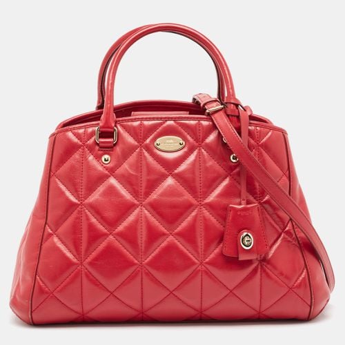 Coach Red Quilted Leather Margot Carryall Satchel - Coach - Modalova